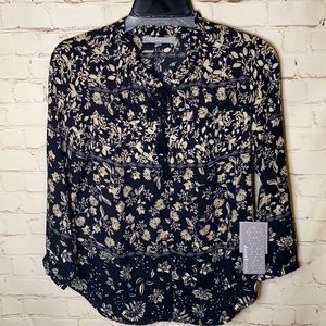 Daniel Rainn Demeter Tie Neck Blouse button up Size XS P